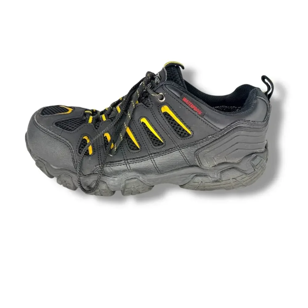 Skechers Blais Steel‎ Toe Work Shoes Mens 9.5 Black Waterproof Safety Lace Up